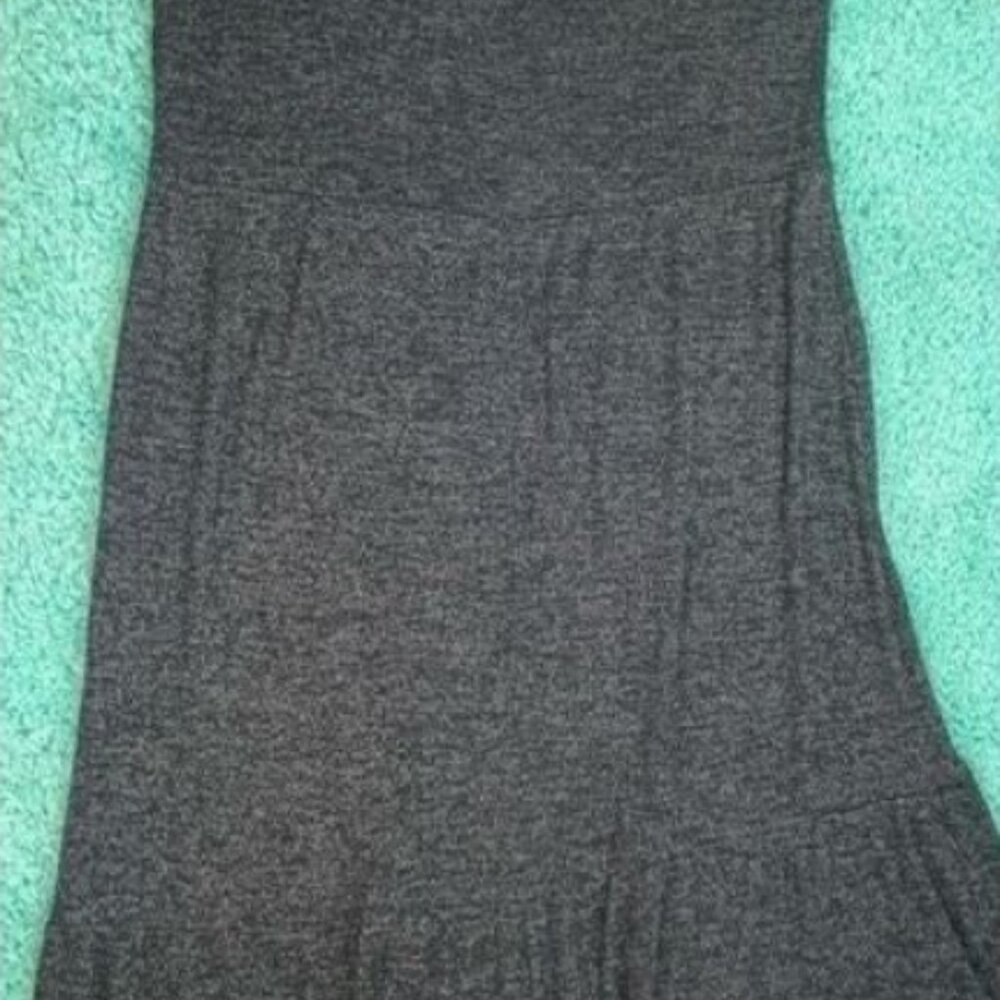 Daily Ritual Dress BlackGray Stretchy Tank Tiered Shift Dress Women's Size XL